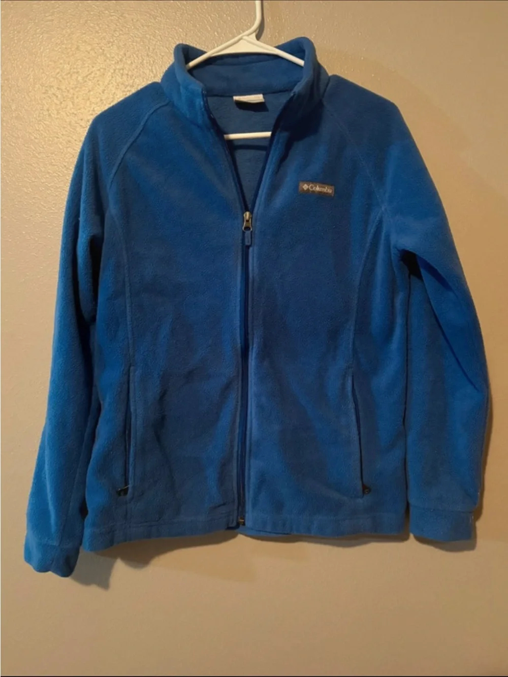 Columbia Blue Fleece Jacket with Logo Tag